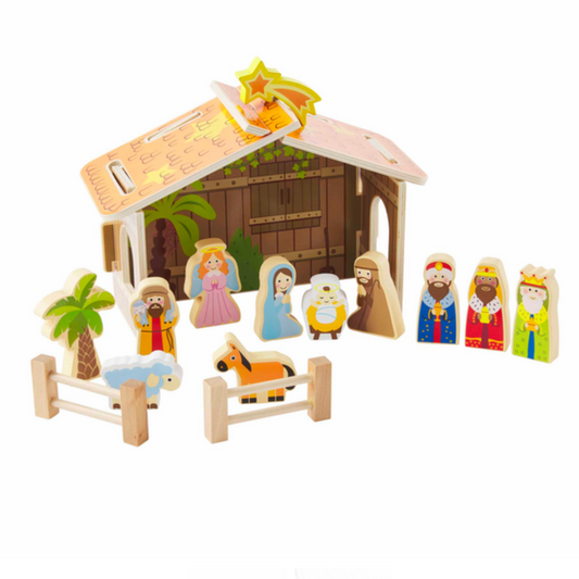 Wood Nativity Set (Mud Pie)