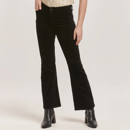 Dear John Velvet Black Rosa Bootcut