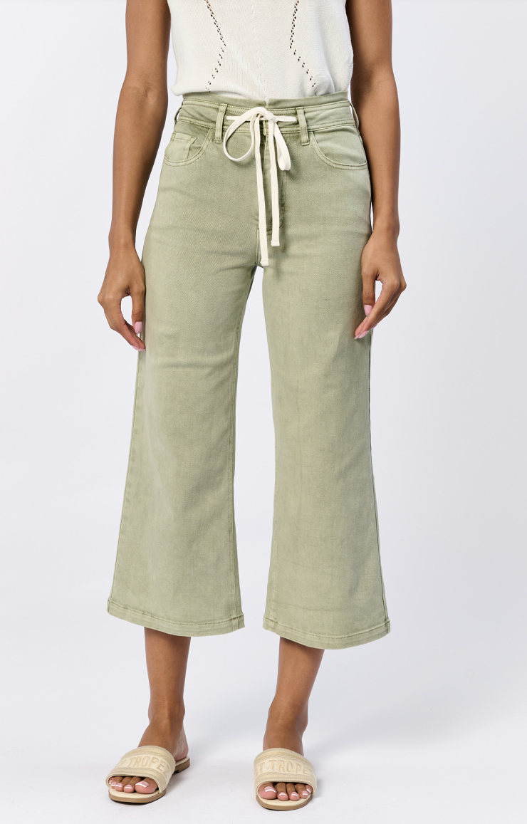 Sage Audrey High-waited Crop W/ Drawstring Waist
