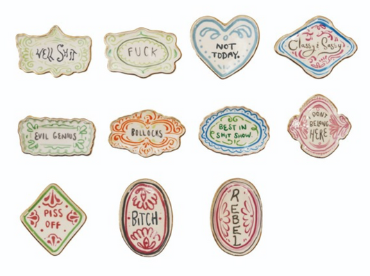 Stoneware Electroplated Magnets // 11 Styles (Hazel Mazel)
