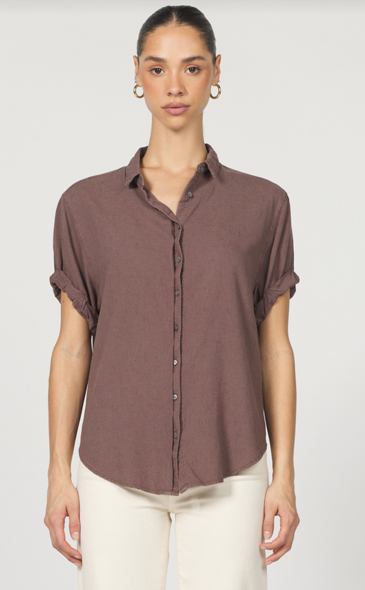 Cappuccino Linen Button Down (Dear John)