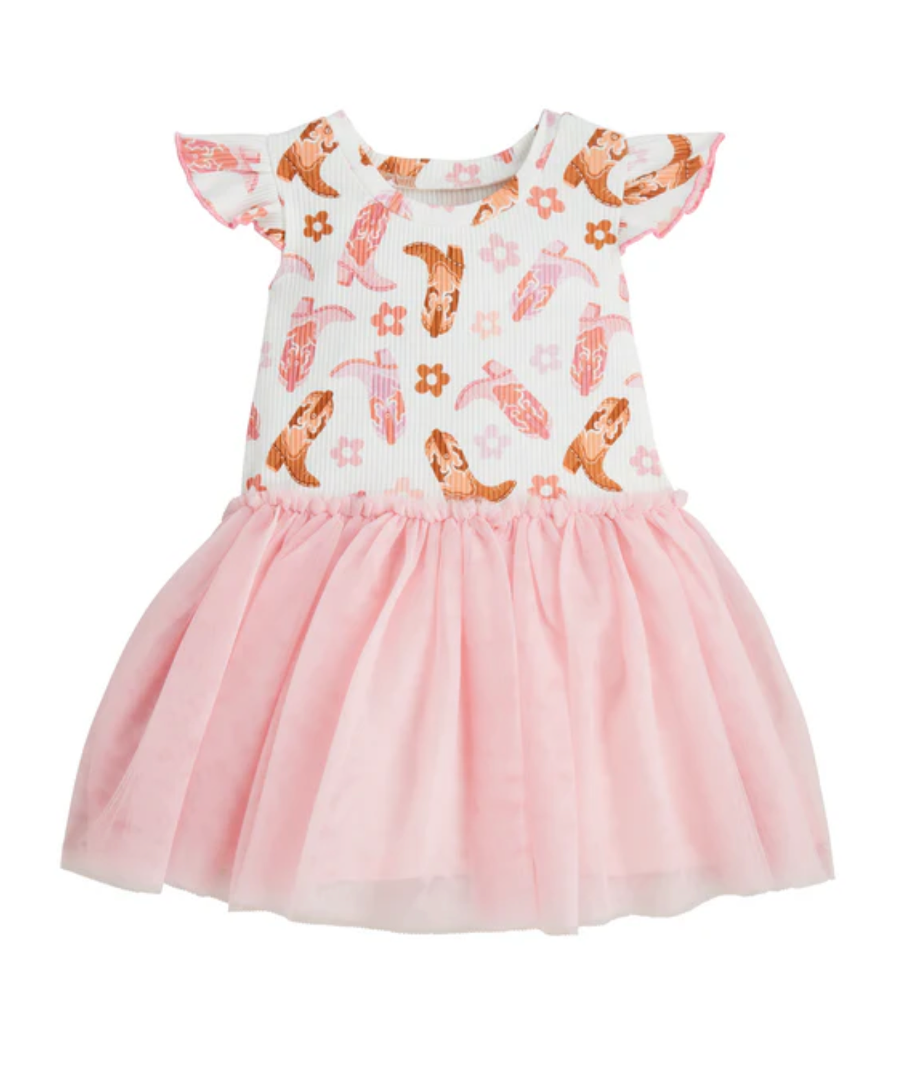 Cowboy Print Tutu Dress (Mud Pie)
