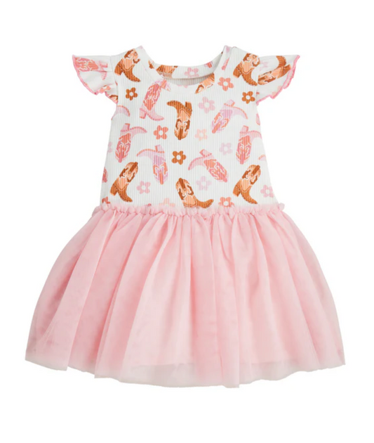 Cowboy Print Tutu Dress (Mud Pie)