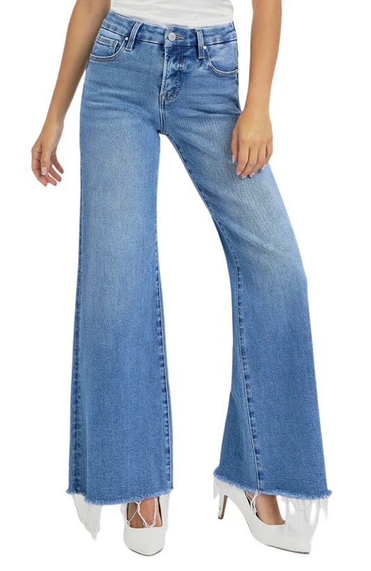 Light Wash Wide Leg W/ Tummy Control