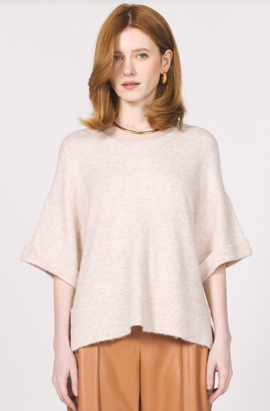 Catrina Oatmeal Sweater Top