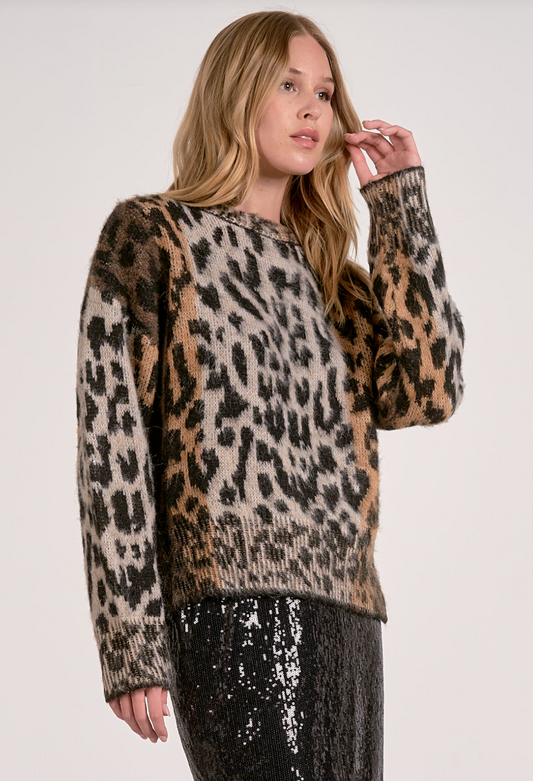 Cheetah Crewneck Sweater