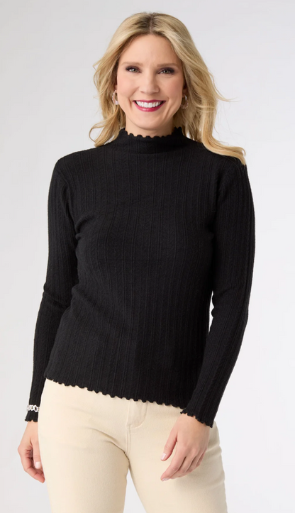 Avalee Funnel Neck Cableknit Sweater