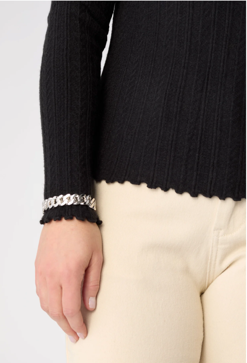 Avalee Funnel Neck Cableknit Sweater