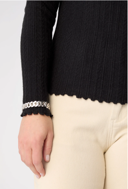 Avalee Funnel Neck Cableknit Sweater