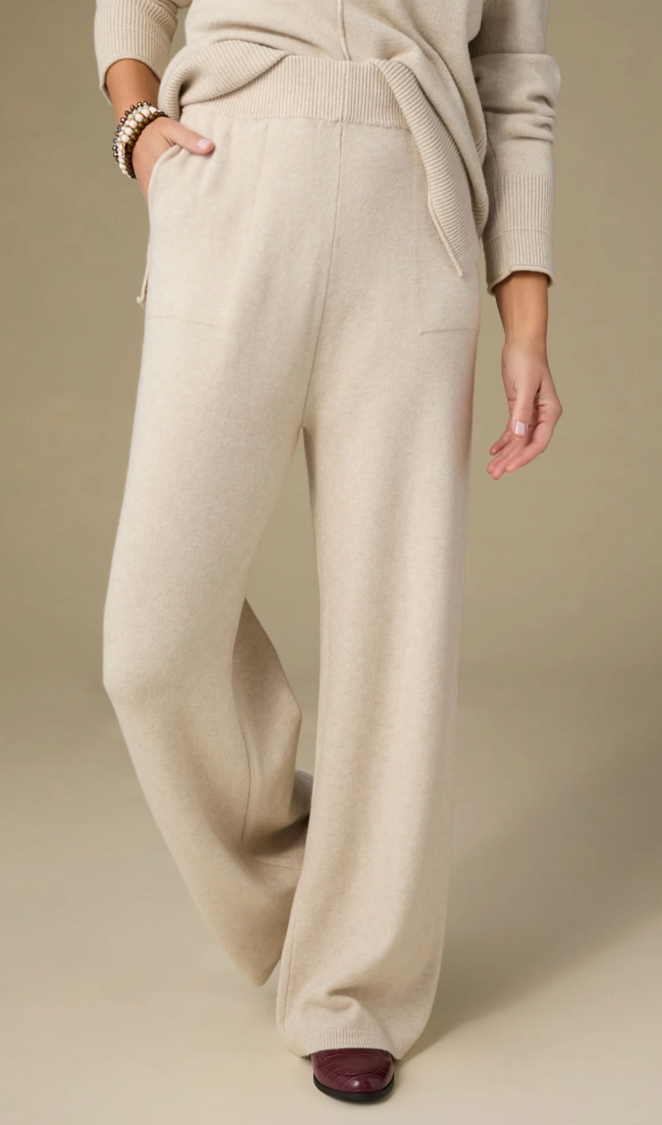 Oatmeal Heavenly-Luxe Wide Leg Bottoms