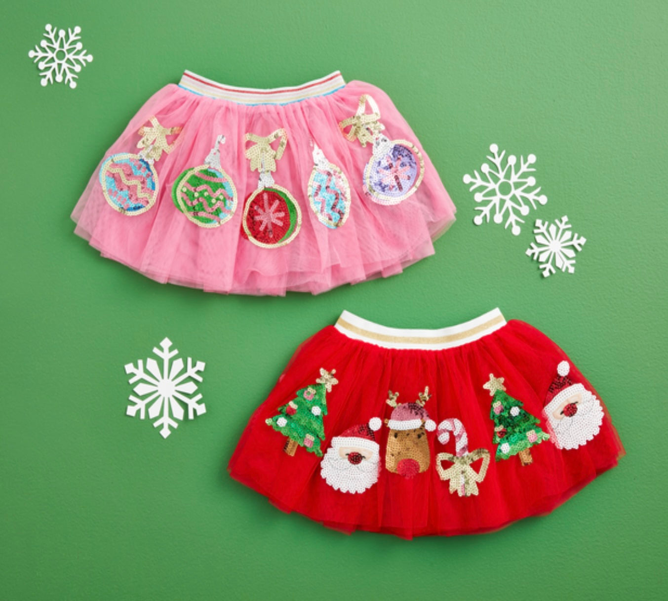 Pink Sequin Christmas Tutu (Mud Pie)