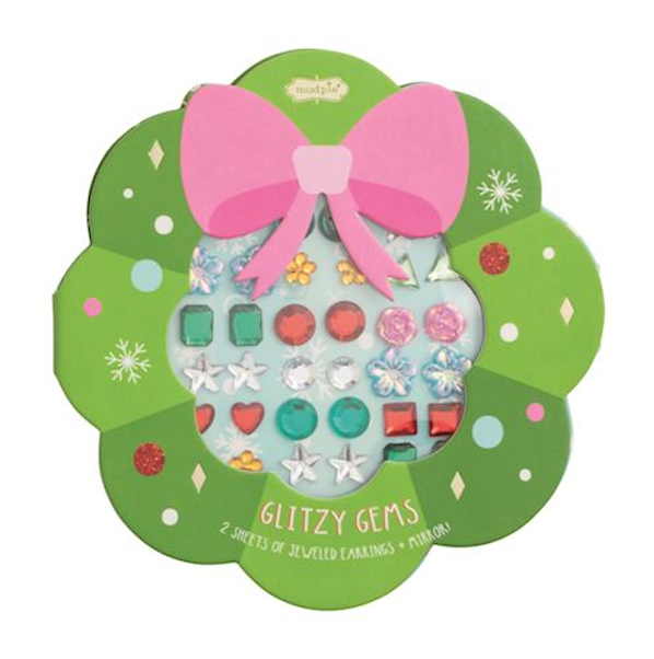 Christmas Glitzy Gems Stickers Earrings