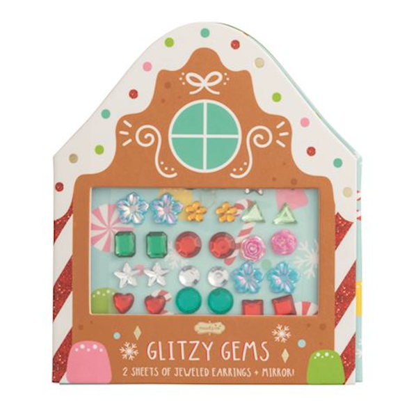 Christmas Glitzy Gems Stickers Earrings