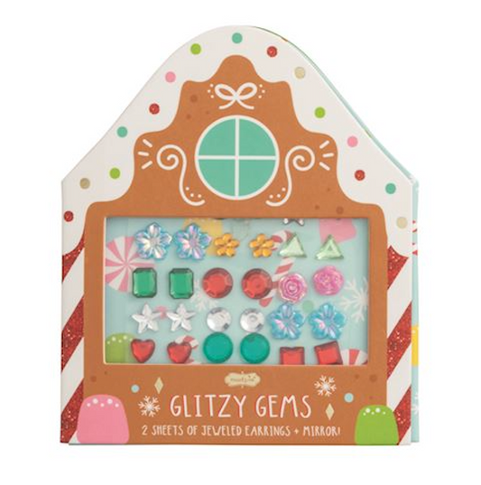 Christmas Glitzy Gems Stickers Earrings