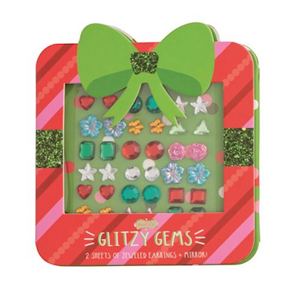 Christmas Glitzy Gems Stickers Earrings