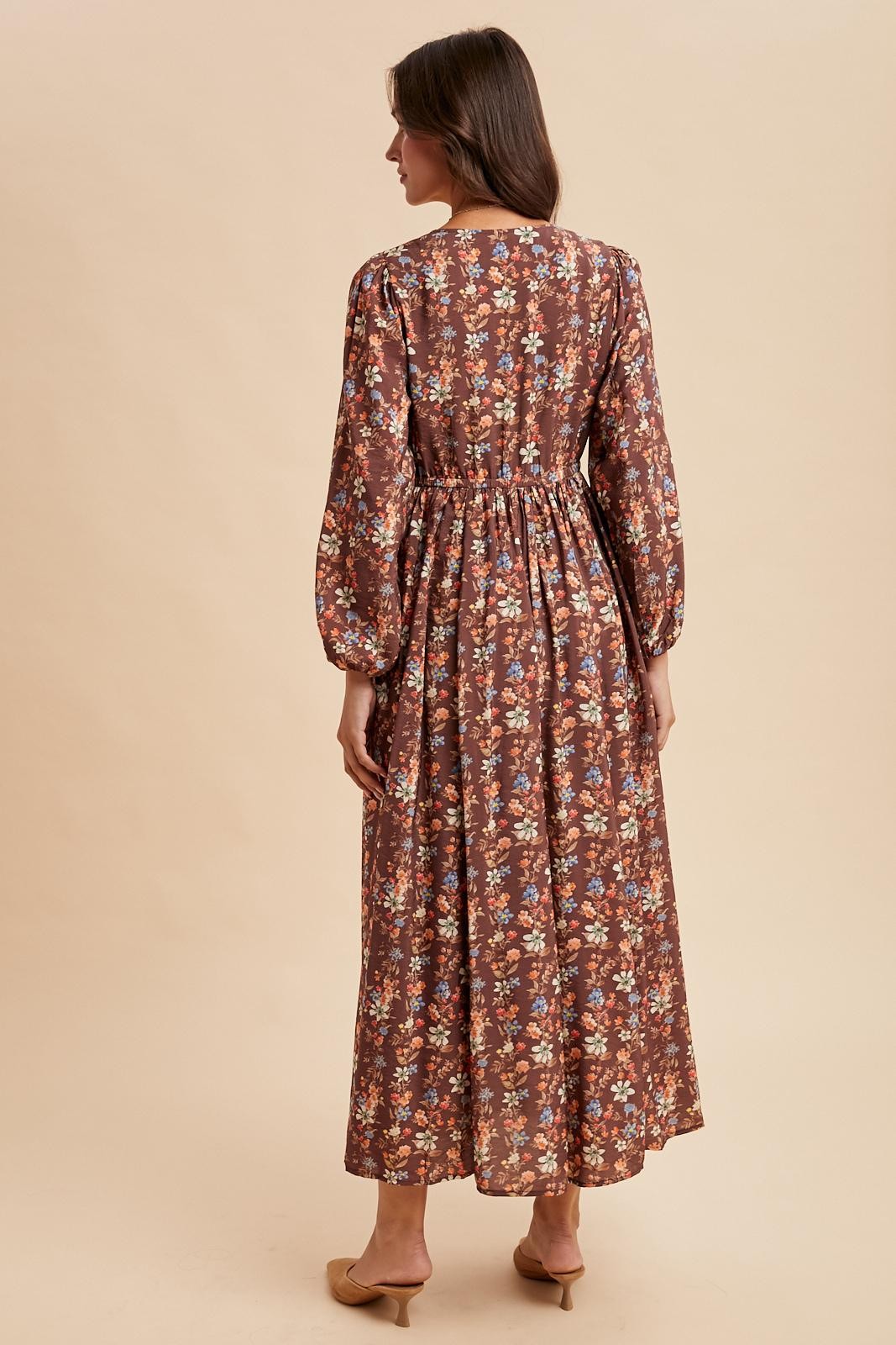 Mocha Floral Maxi