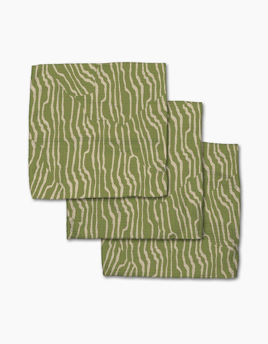 Stripe Funk Grounds Green Dishcloth Set