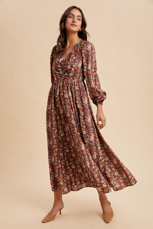 Mocha Floral Maxi