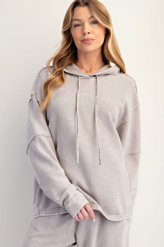 Lily Textured Ribbed Hoodie