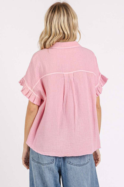 Mineral Wash Ruffle Sleeve (Mittoshop)