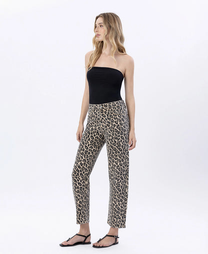 Katie Leopard Barrel Denim