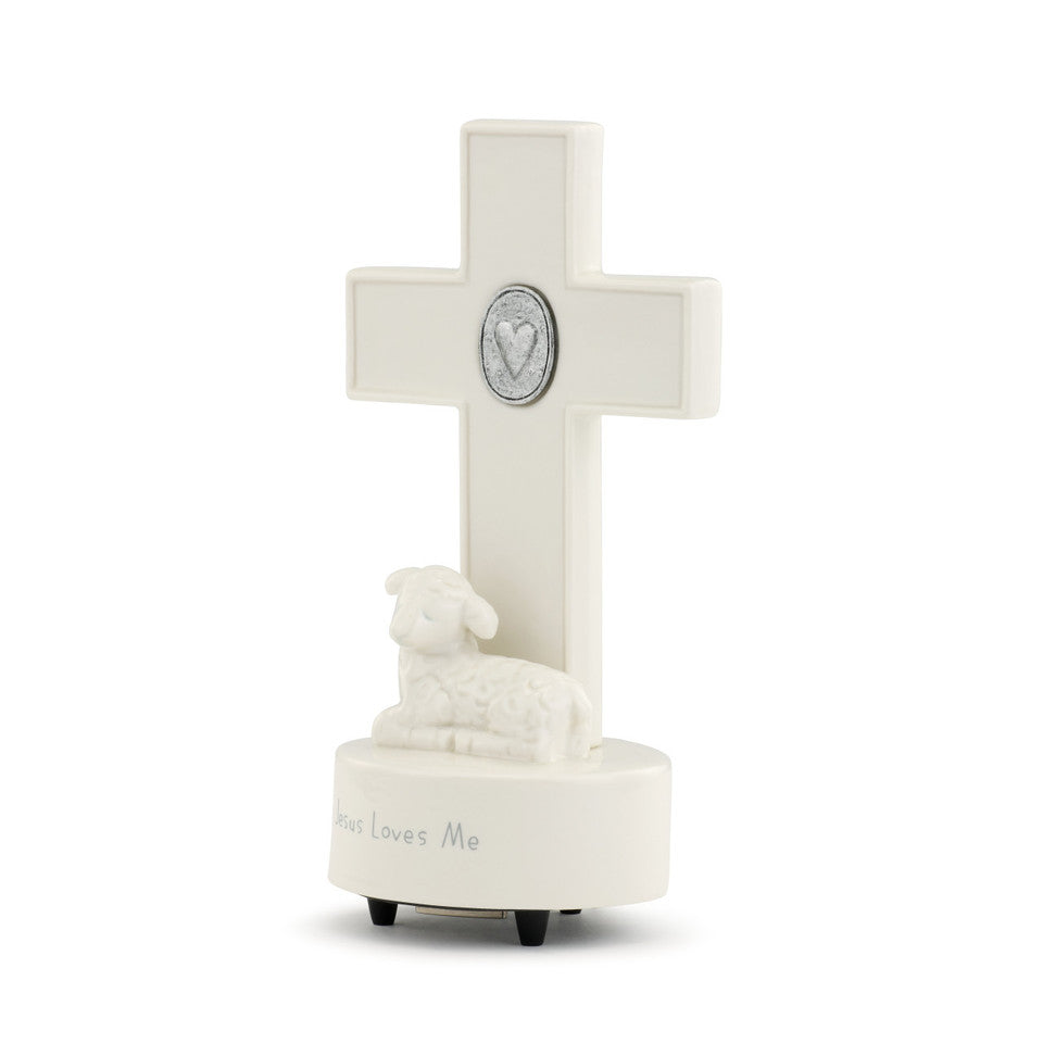 Jesus Loves Me Medallion Musical Cross